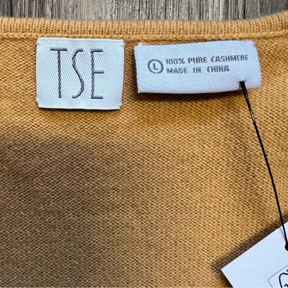 TSE Cashmere Silk Scoop-Neck Tank Top Sleeveless Knit Sweater Low Cut Size L - Picture 5 of 8